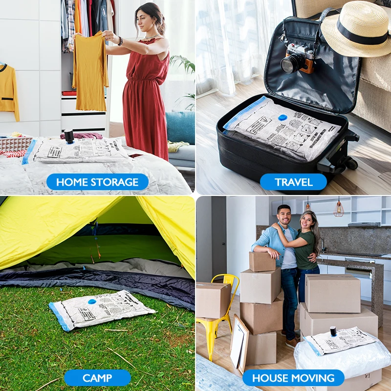 Bomba eléctrica inalámbrica para bolsas de almacenamiento al vacío, bomba de aire recargable de viaje para bolsa de ahorro de espacio, varias bolsas selladas para equipaje de ropa