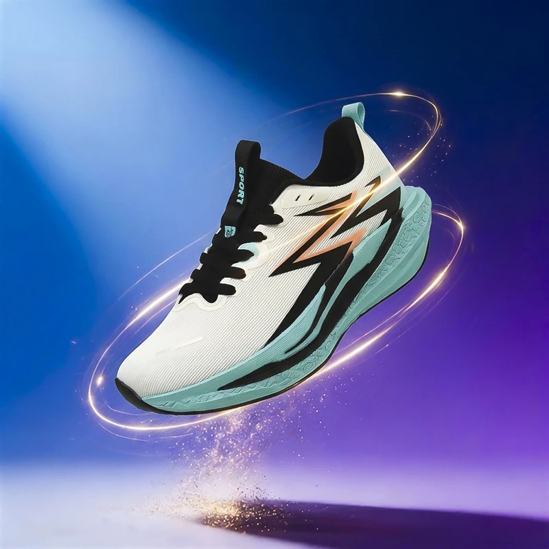 Zapatillas de Running para Hombre con Placa de Carbono y Amortiguación de Aire, Transpirables y Ligeras; Zapatillas Deportivas Cómodas y Antideslizantes para Mujer