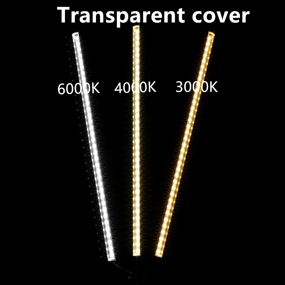 Barra de luz rígida de aluminio LED DC12V 50CM 20 pulgadas en forma de U/V 5730 36LEDs canal de aluminio LED iluminación o conector de decoración del hogar