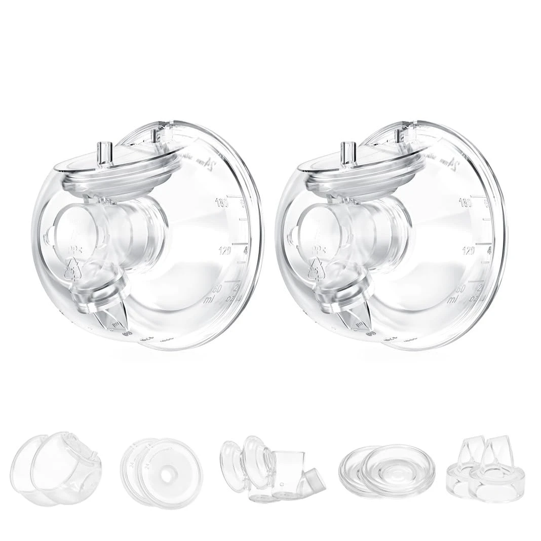 2 Juegos de Repuestos para Vasos de Leche Momcozy S12 Pro/S9 Pro: Vaso Colector, Válvula de Pico de Pato, Brida, Diafragma y Conector