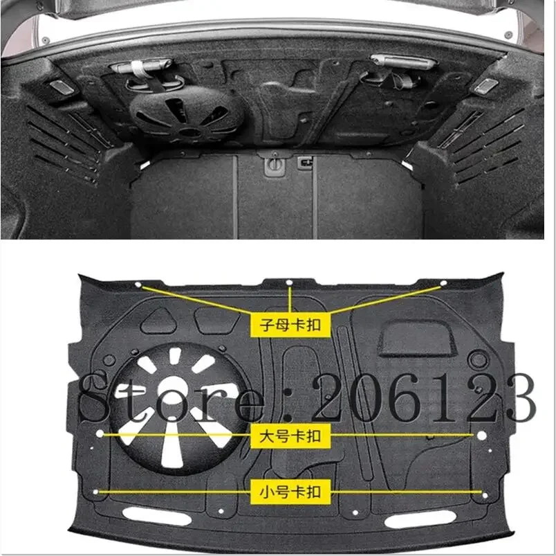 2016 2017 2018 2019 2020 2021 para Audi A4 B9 A4L estilo de coche maletero de coche estera de algodón insonorizada pegatina de protección 1 unids/set