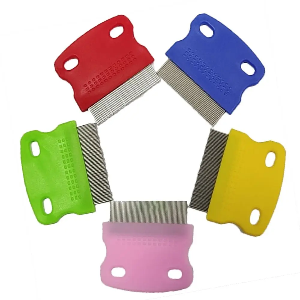 Cepillo de Metal fino para eliminar el pelo de las mascotas, rastrillo de pulgas para perros y gatos, peine para eliminar piojos y huevos