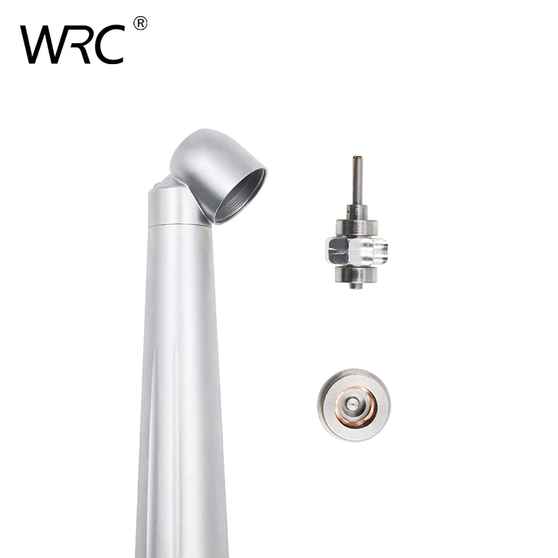 Pieza de mano Dental LED de alta velocidad, generador electrónico, cabezal pequeño integrado, botón pulsador, pulverizador de agua individual, 2 o 4 agujeros, 45 grados