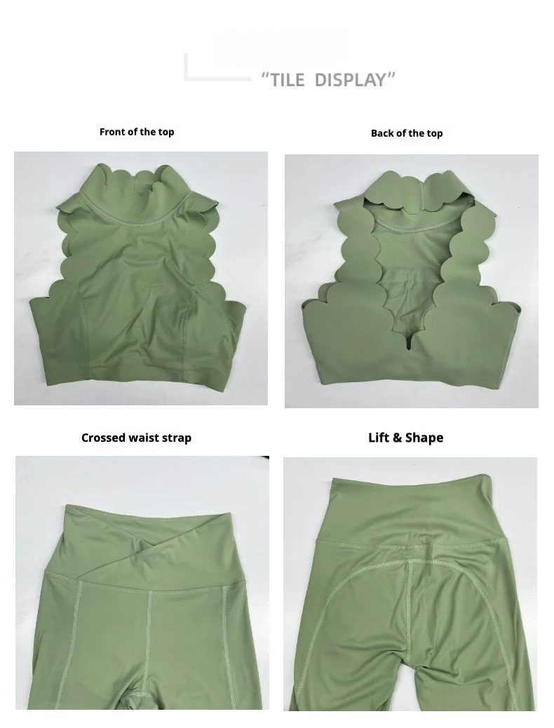 FUBEIKE, Top deportivo para mujer, cuello colgante, cuello en V, sujetador de Yoga, encaje, correa gruesa para el hombro, belleza en la espalda, chándal para mujer, correr y Fitness