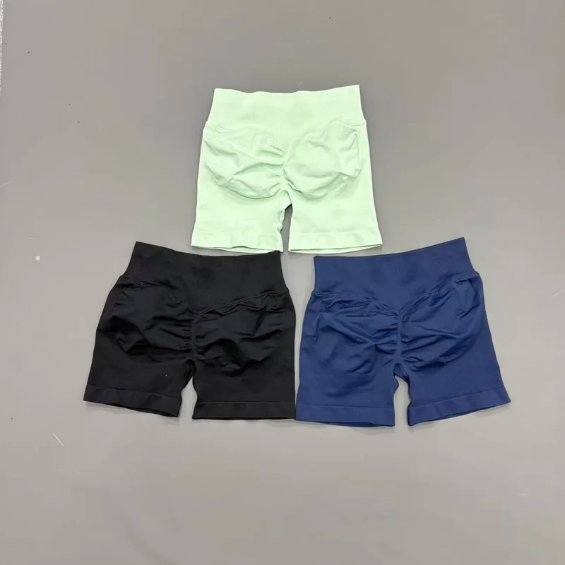 Pantalones Cortos Deportivos HISTELLO de Cintura Baja para Mujer, Color Sólido, Suaves, Elásticos, Levanta Glúteos, para Fitness, Entrenamiento, Running, Jogging, Deportes, Yoga