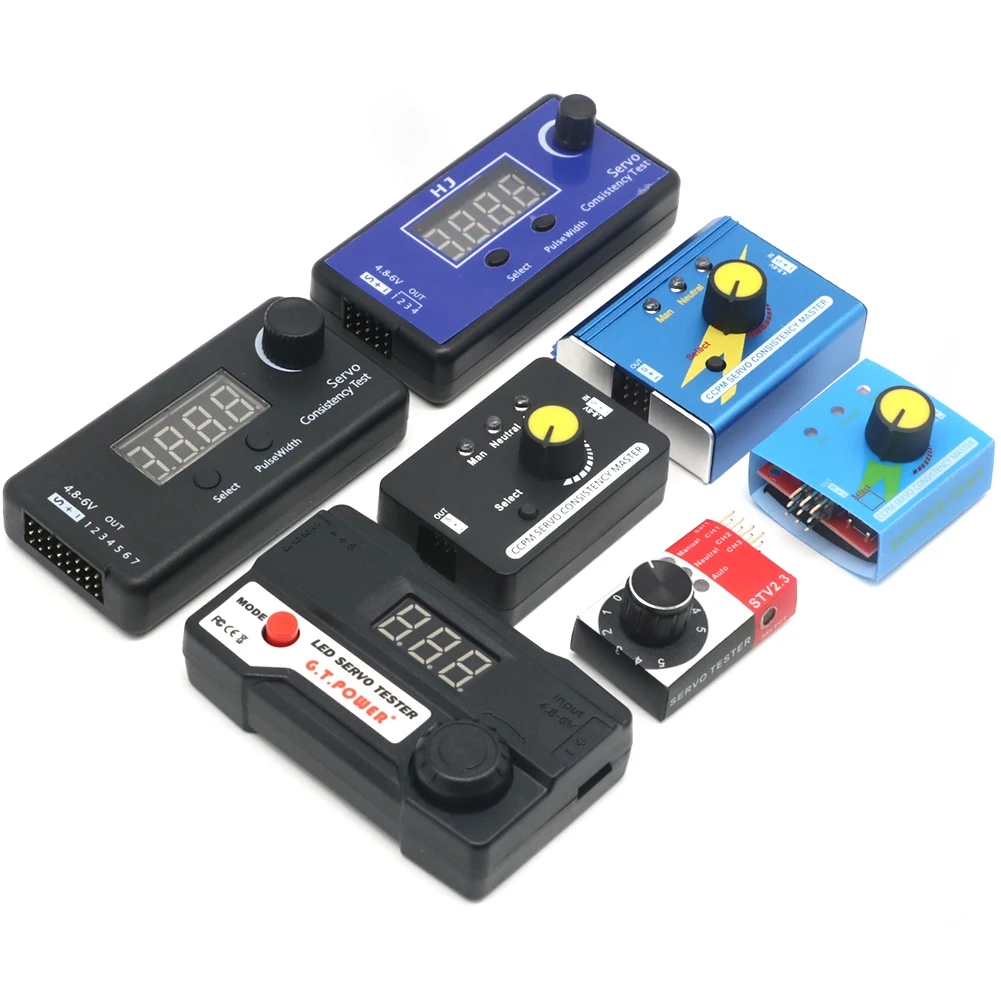 Probador de servo Digital/probador de consistencia ESC Medición del engranaje de dirección para FPV RC helicóptero avión coche Servo probador herramienta