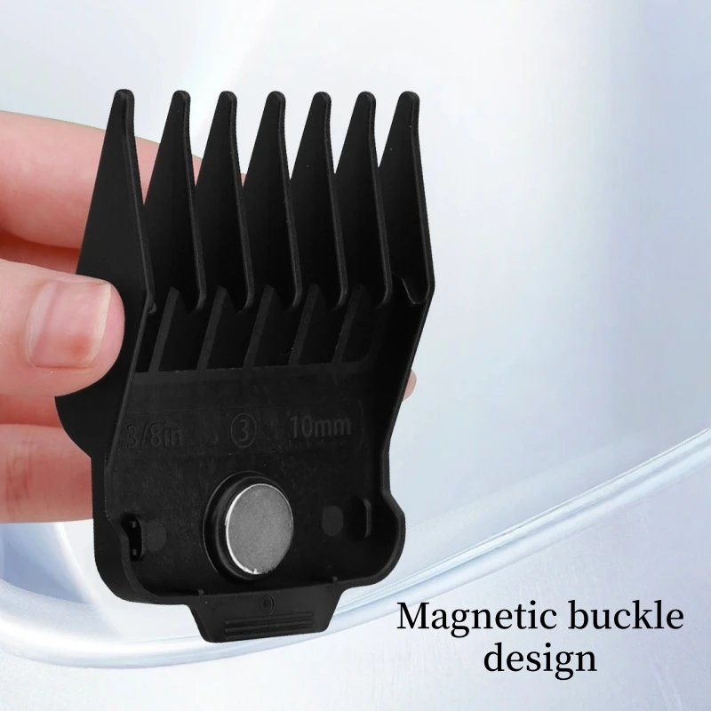 Nuevo peine de límite de 6 uds con magnetismo para Máquina para cortar cabello Wahl, protectores para cortadora de pelo negro, peines guía de corte profesional para peluquería