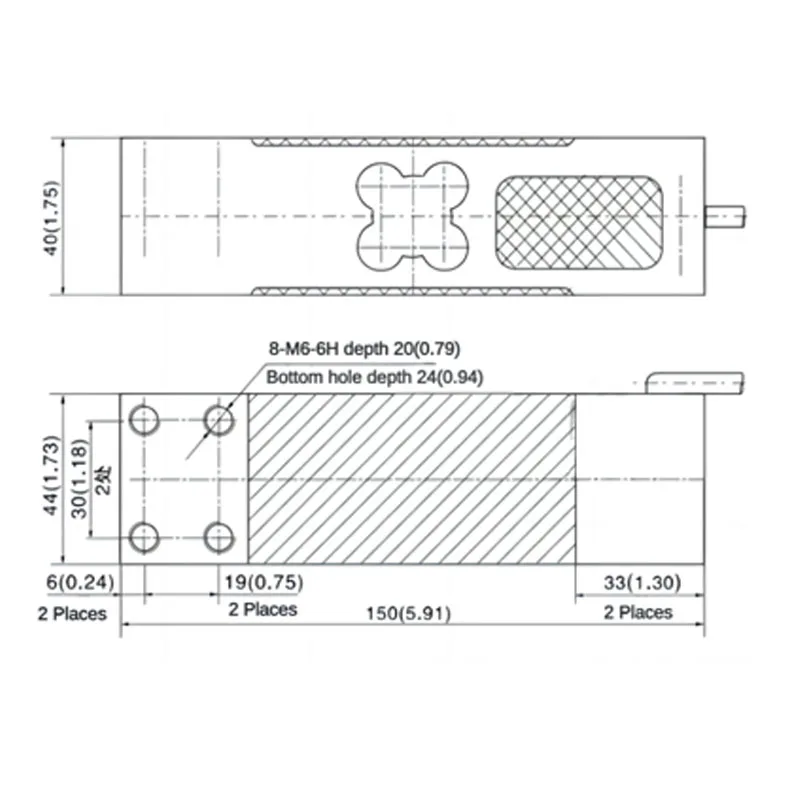 ZEMIC-Sensor de pesaje L6E3, celda de carga voladiza de L6E3-C3, Sensor de fuerza de pesaje, probador de automatización de Robot Industrial de compresión