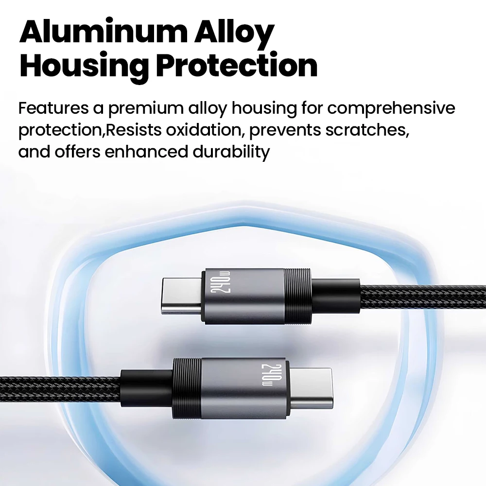 PD 3,1 240W tipo C a tipo C Cable 15CM 20CM Cable corto carga rápida para iPhone 15 16 17 Samsung portátiles iPad banco de energía USB C