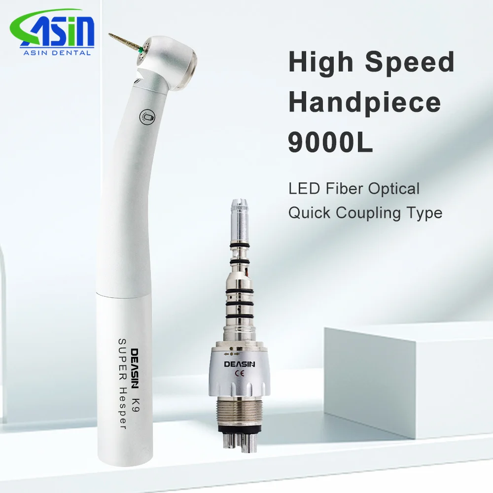 1 Unidad Acoplador Rápido Dental LED Tipo KV de 6 Orificios para Turbina LED de Fibra Óptica, Material Dental, Herramientas de Odontología