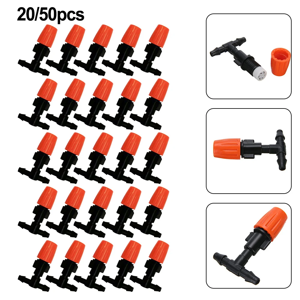 50 Uds Micro sistema de riego por goteo ajustable aspersores emisores goteros boquilla de riego de jardín gotero ajustable