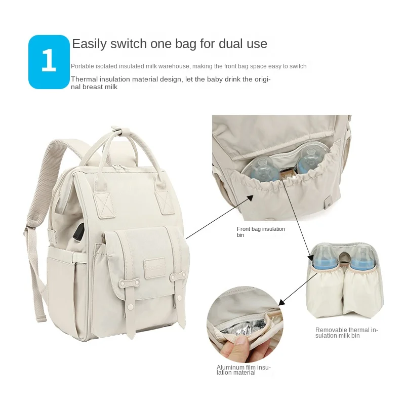 Bolsas de pañales para bebés, mochila para mamá, bolsa de maternidad para bebé, bolsa de mamá de gran capacidad, bolsa de viaje impermeable para cochecito de bebé, madre y niños