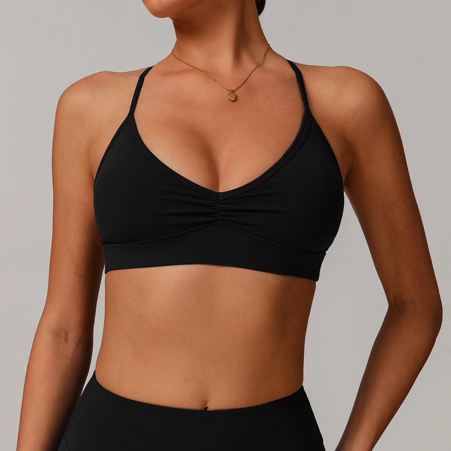 Ropa interior de gimnasio para mujer, sujetadores deportivos, Sujetador deportivo antisudor, sujetador de Yoga transpirable, Top corto a prueba de golpes, Top de Fitness, camisetas de entrenamiento con realce