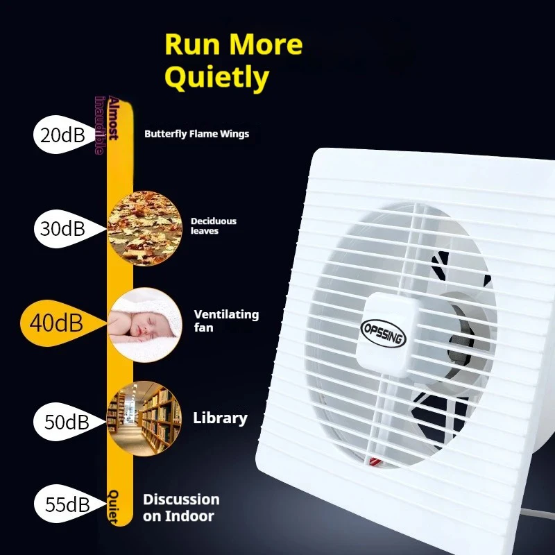 220V UE/REINO UNIDO/AU 4 "6" Extractor de aire eléctrico inodoro potente Extractor silencioso pared del hogar cocina Inbline conducto ventilador de ventilación