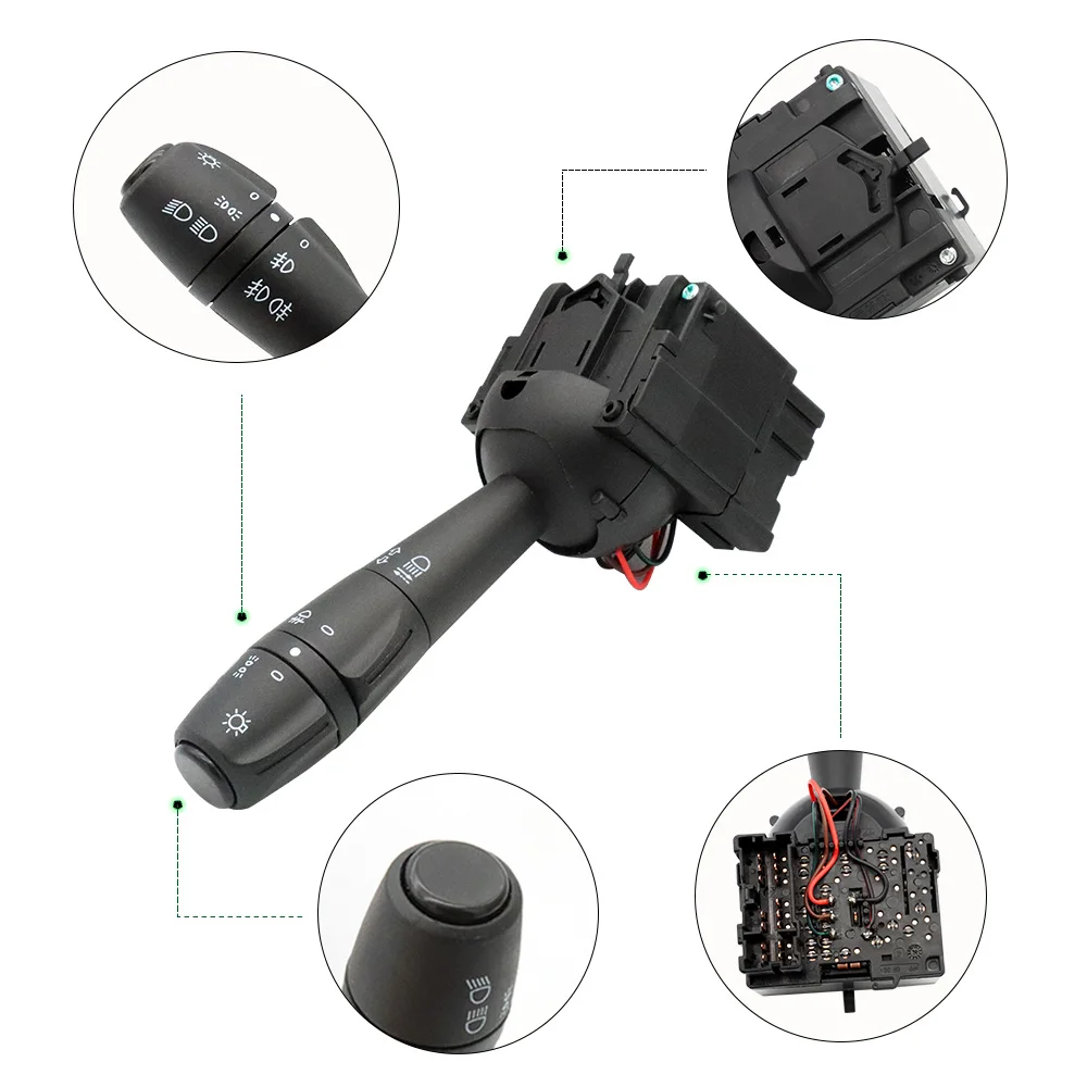 Para Renault Dacia Logan Lodgy Sandero Dorker indicador de coche interruptor de luz de cabeza de señal de giro tallo de dirección 251682 8201167988