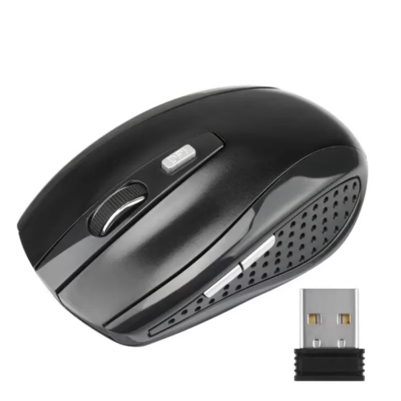 Ratón inalámbrico de 2,4G para juegos, ratón óptico ajustable de 1600DPI para oficina, ratón de diseño ergonómico para Notebook, PC, MacBook