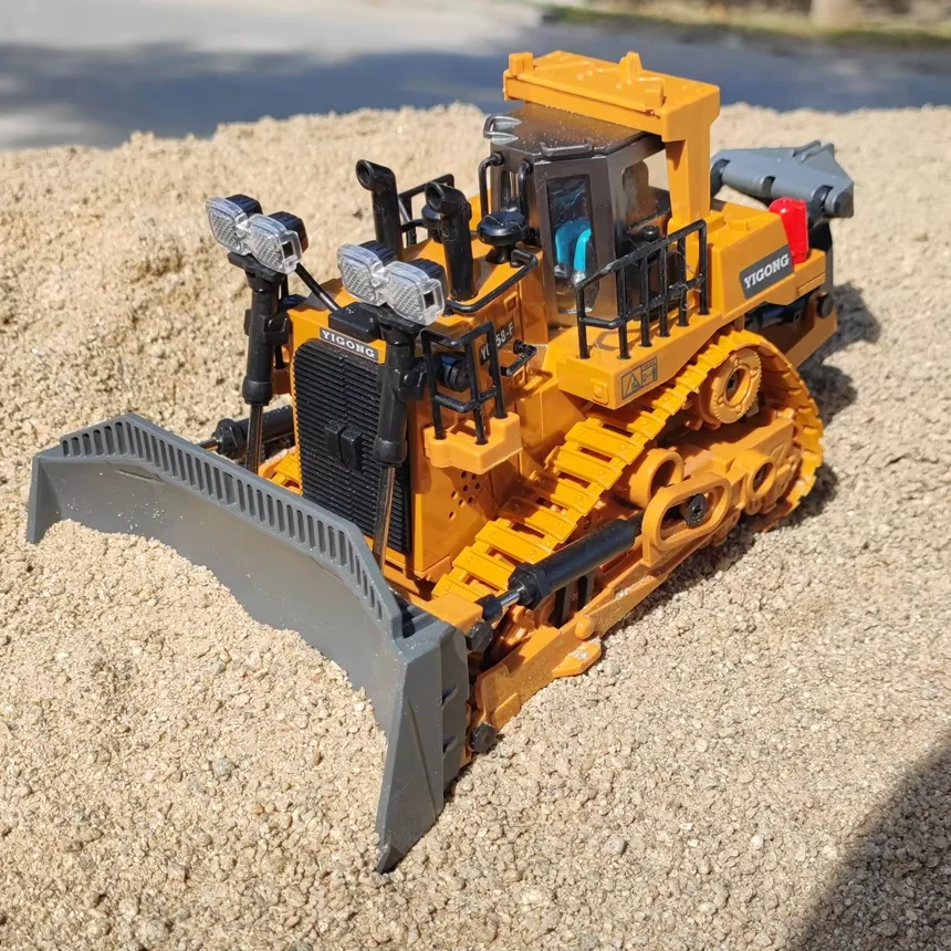Excavadora de control remoto Oike 4WD, camión volquete RC con control por radio, vehículo todoterreno, bulldozer, buggy de construcción, coche con luces y sonido