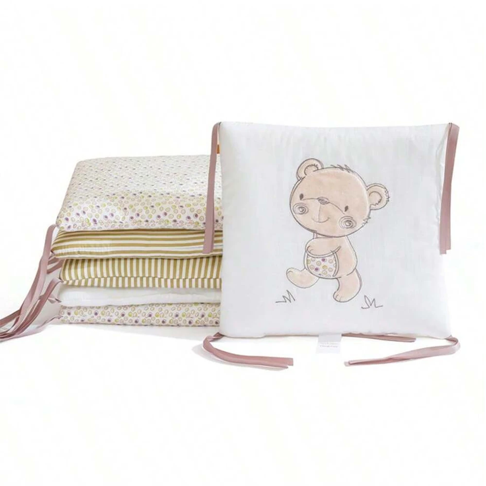 Protector de cama de bebé, almohadillas de parachoques para cuna, 6 unids/set, parachoques para cama de bebé, cama de seguridad para niños alrededor de mezcla de algodón, cuna anticolisión y anticaída