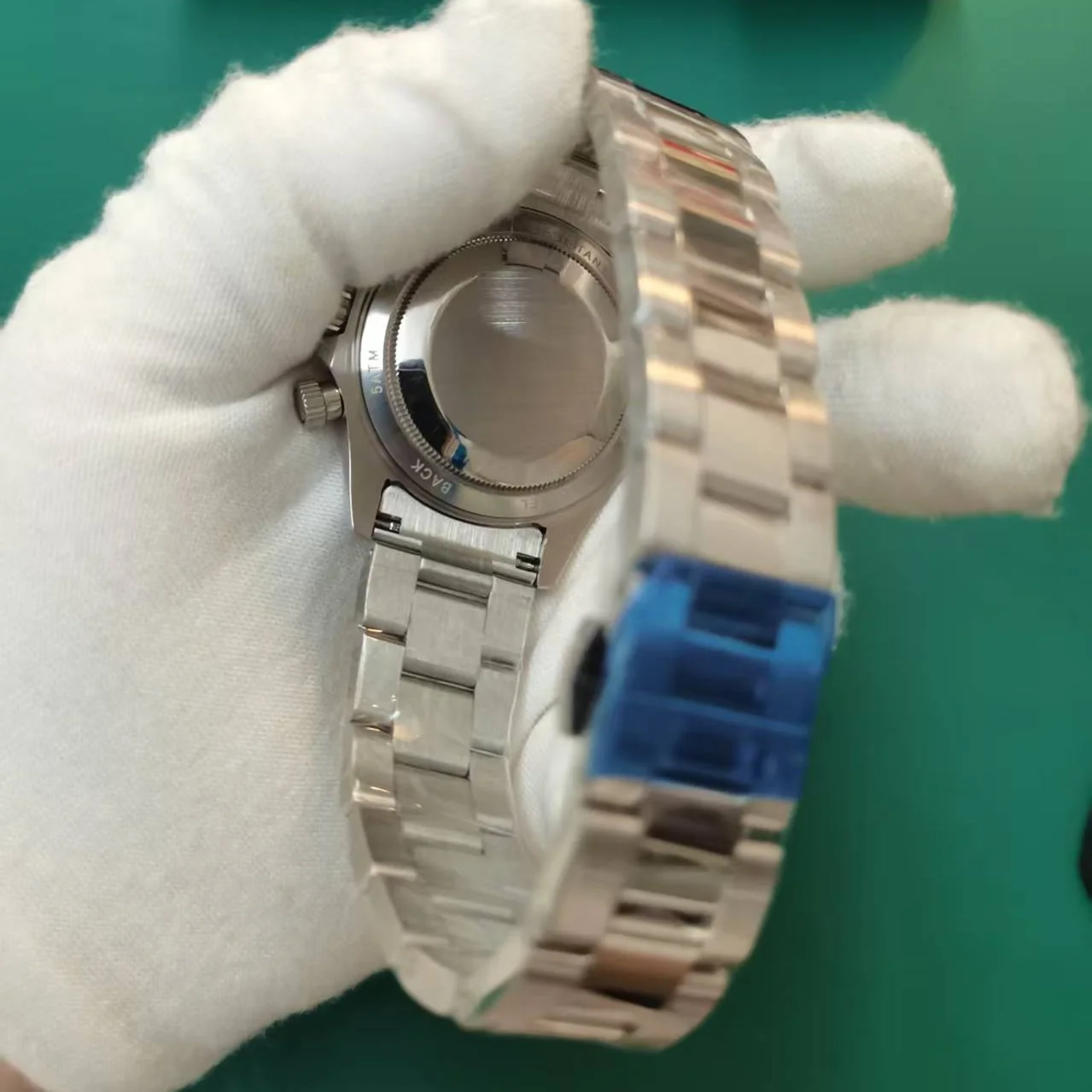 Reloj de Hombre con Cristal de Zafiro, Cuarzo, Cronógrafo, Resistente al Agua 50M, para Natación y Negocios, con Caja de Acero 316L