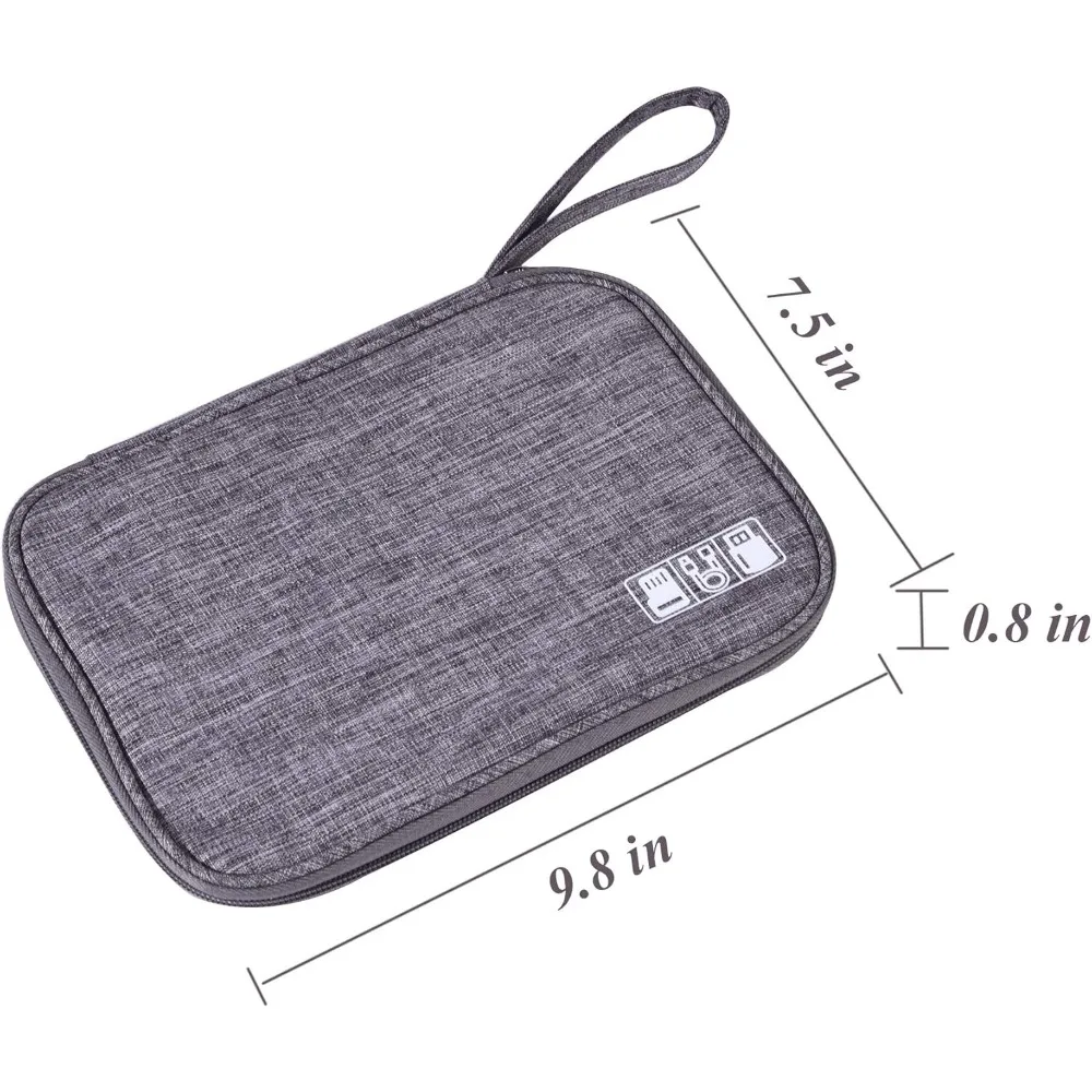 Bolsa organizadora de electrónica, bolsa de transporte impermeable, bolsa de viaje Universal, organizador de cables, bolsa de almacenamiento de electrónica, accesorios