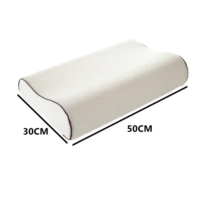 Almohada de bambú, almohada de espuma viscoelástica con funda extraíble con cremallera, almohada de bambú para el cuello para dormir, diseño ergonómico JAF022