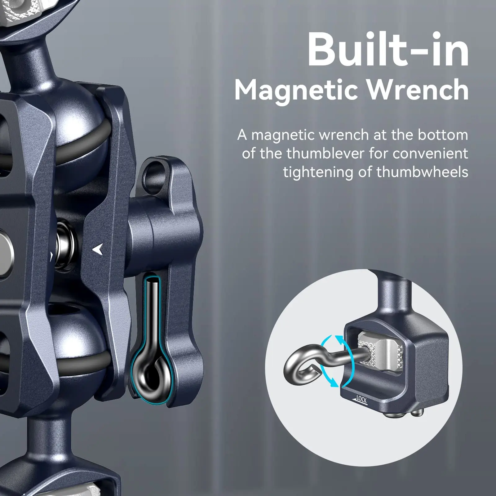 SmallRig-brazo mágico Flexible articulado con tornillos de 1/4 ", montaje de Monitor de campo con cabezal de bola Dual, brazo mágico ajustable 3873