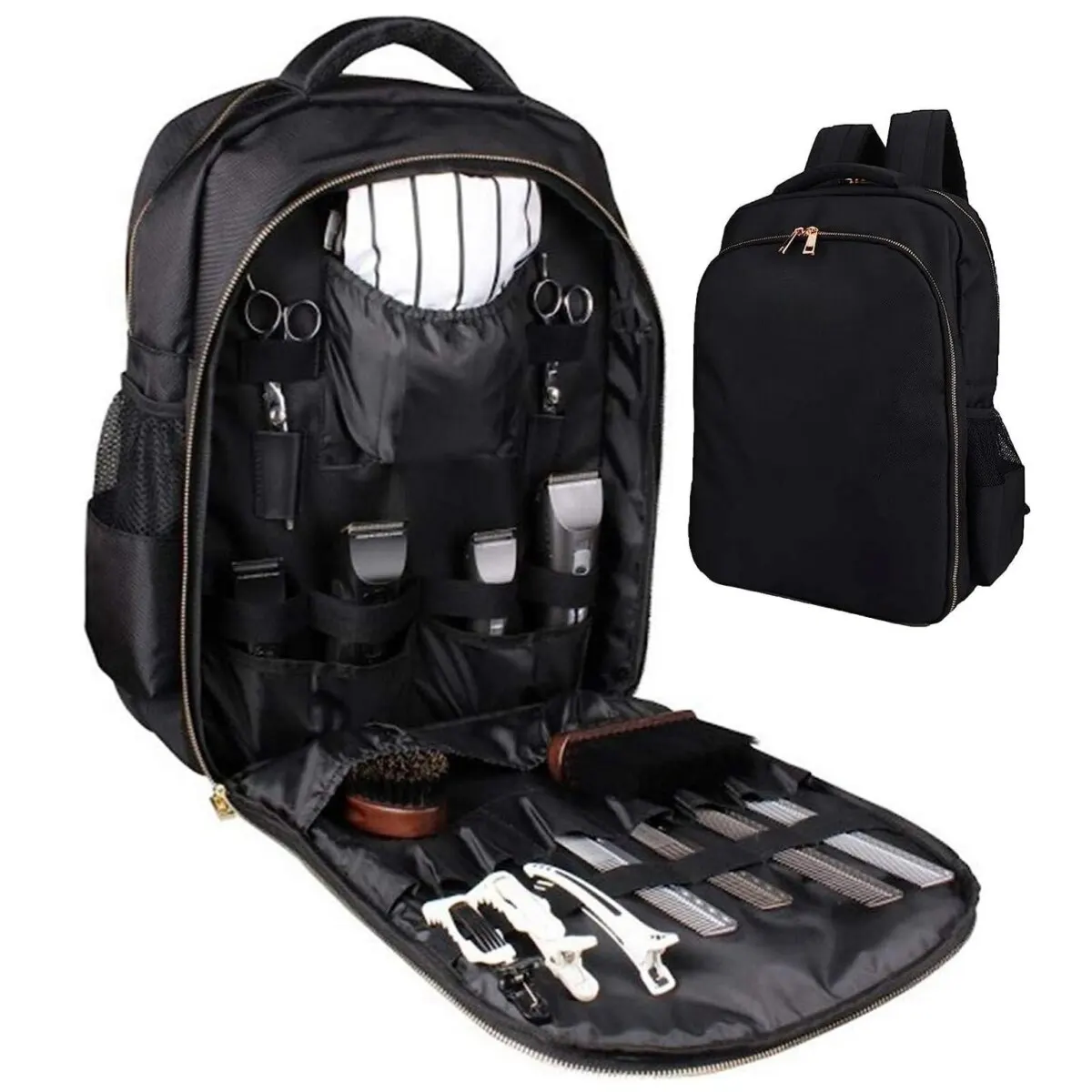Mochila para suministros de peluquero, organizador portátil para cortaúñas, bolsa de herramientas de peluquero, bolsa de viaje de gran capacidad, bolsa de almacenamiento para hombros para salón