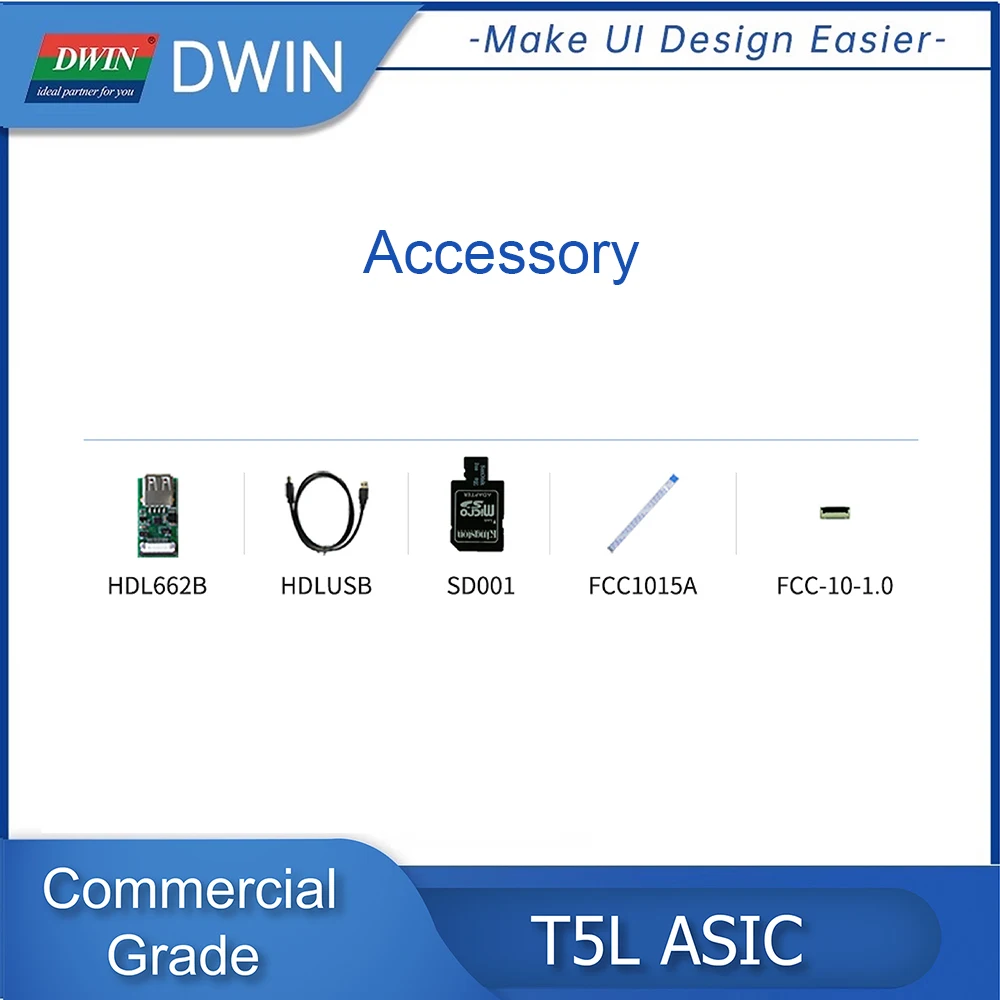 DWIN 7 pulgadas módulo LCD 800*480 RS232/TTL HMI pantalla de Panel táctil comercial pantalla inteligente UART TFT DMG80480C070-04W