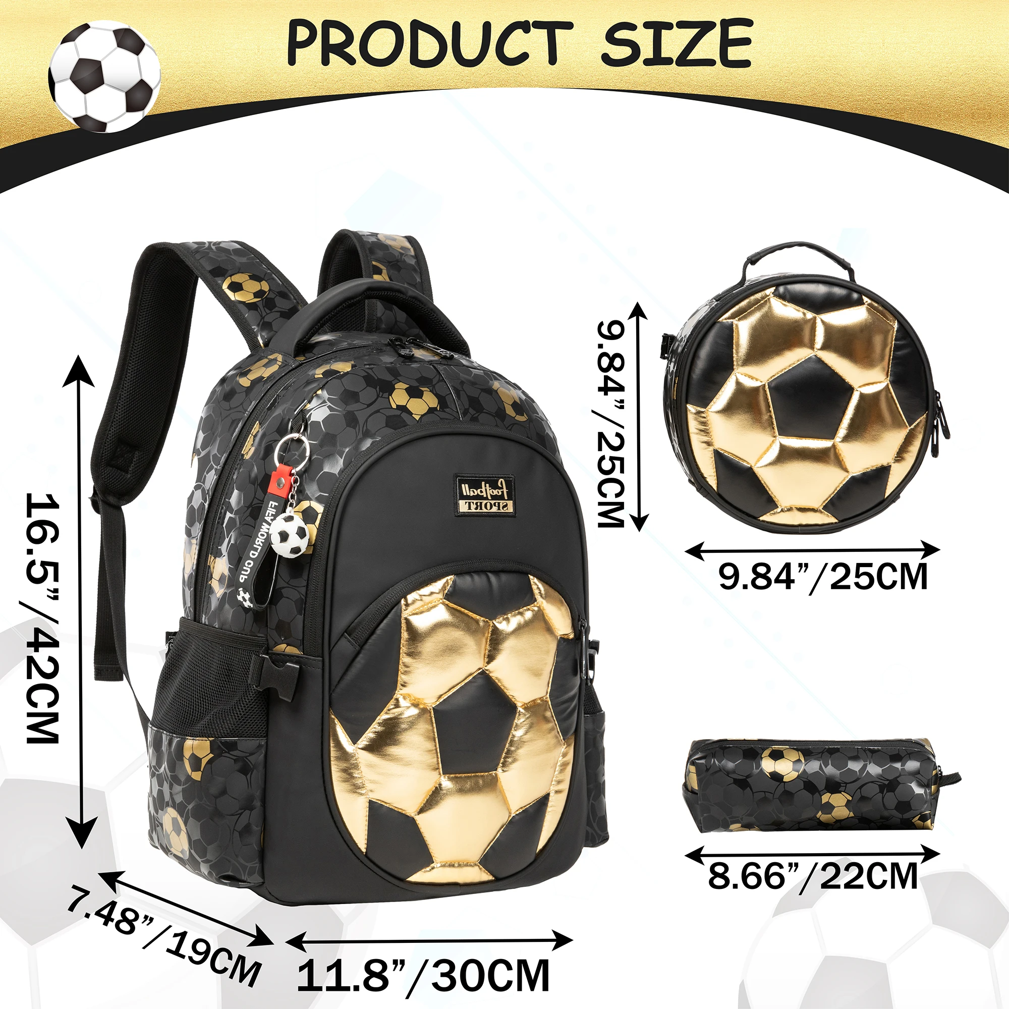 Mochila Escolar para Niños con Lonchera y Estuche para Lápices - Ideal para Adolescentes y Estudiantes de Secundaria