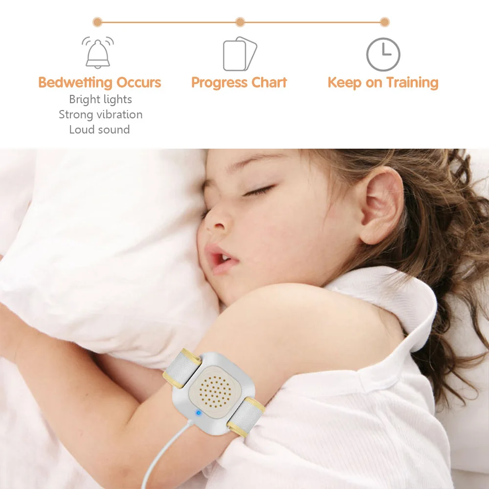 Alarma de Enuresis con sonido fuerte, luces brillantes y vibración fuerte, herramientas de entrenamiento para orinal de niños