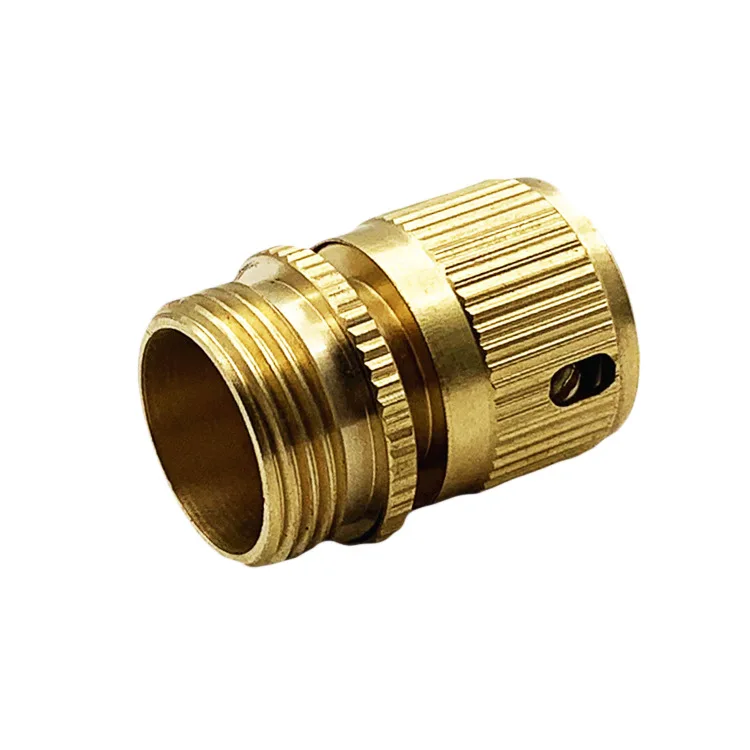 Conector Rápido de Latón con Rosca NPT de 3/4'', Acoplamiento Rápido para Riego de Jardín, Estándar Estadounidense, Adaptador de Grifo de Cobre