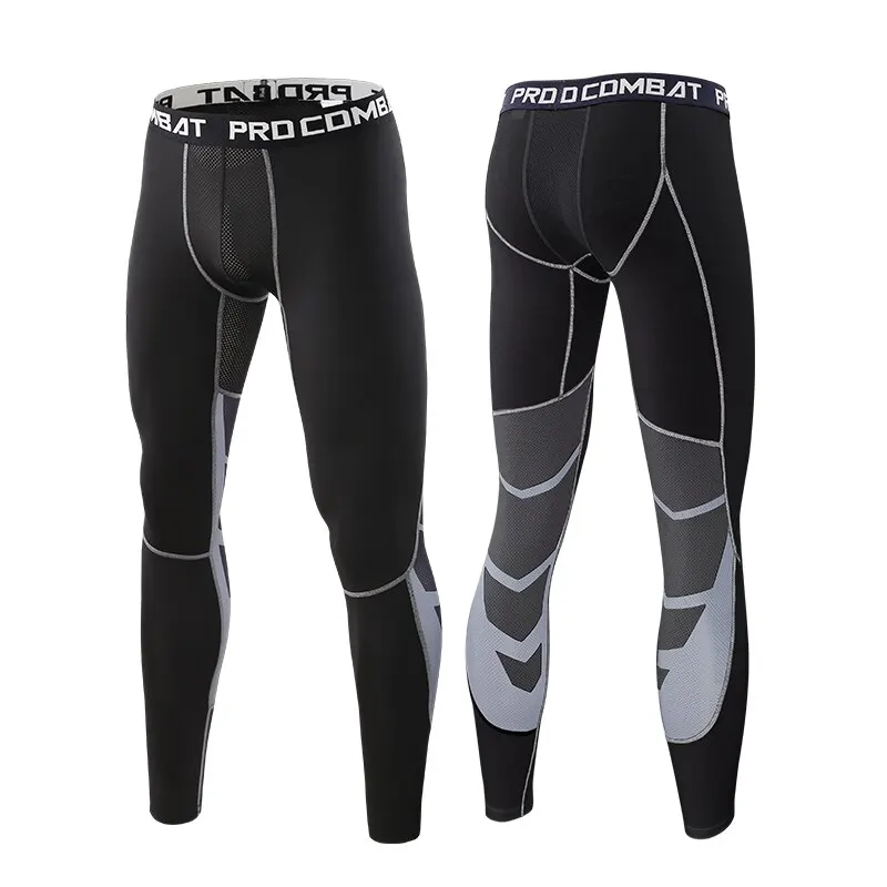 Pantalones de chándal de compresión para hombre, mallas elásticas para correr, ciclismo, baloncesto, Fútbol, Deporte, Fitness