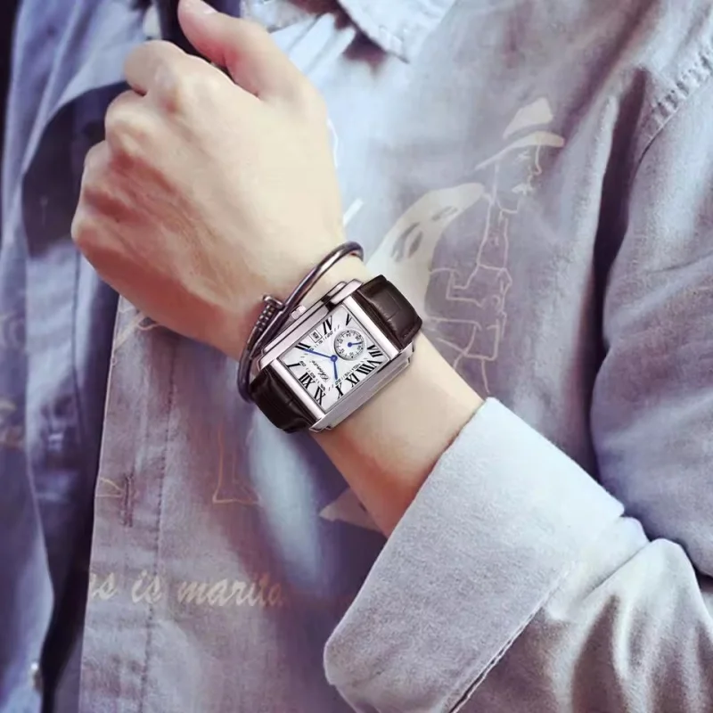 CHENXI 8216, superventas, reloj de negocios de marca superior para hombres, calendario militar de cuarzo, reloj elegante con correa de cuero resistente al agua para hombres