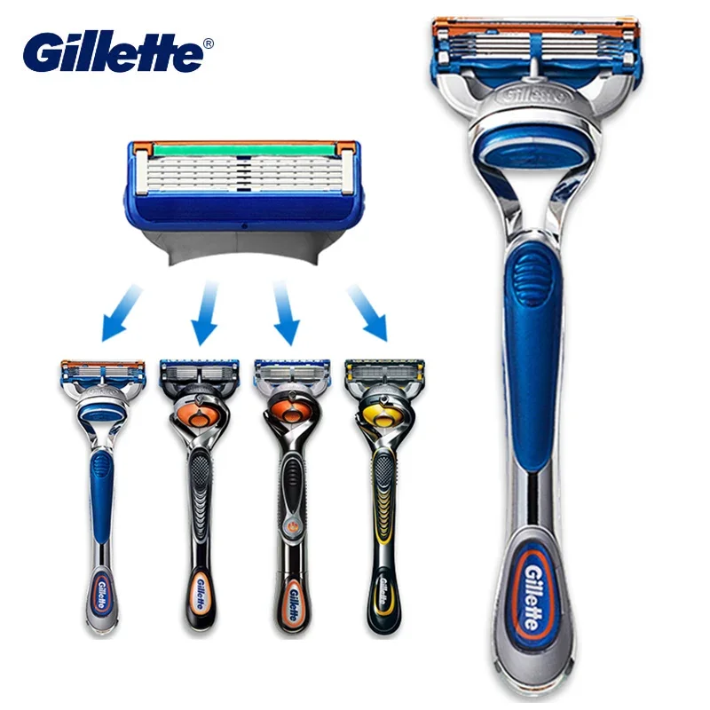 Maquinilla de afeitar Gillette Fusion para hombres, máquina de afeitar de barba y pelo facial, afeitadora de seguridad Manual, casetes de cabezal de repuesto, cuchillas de 5 capas