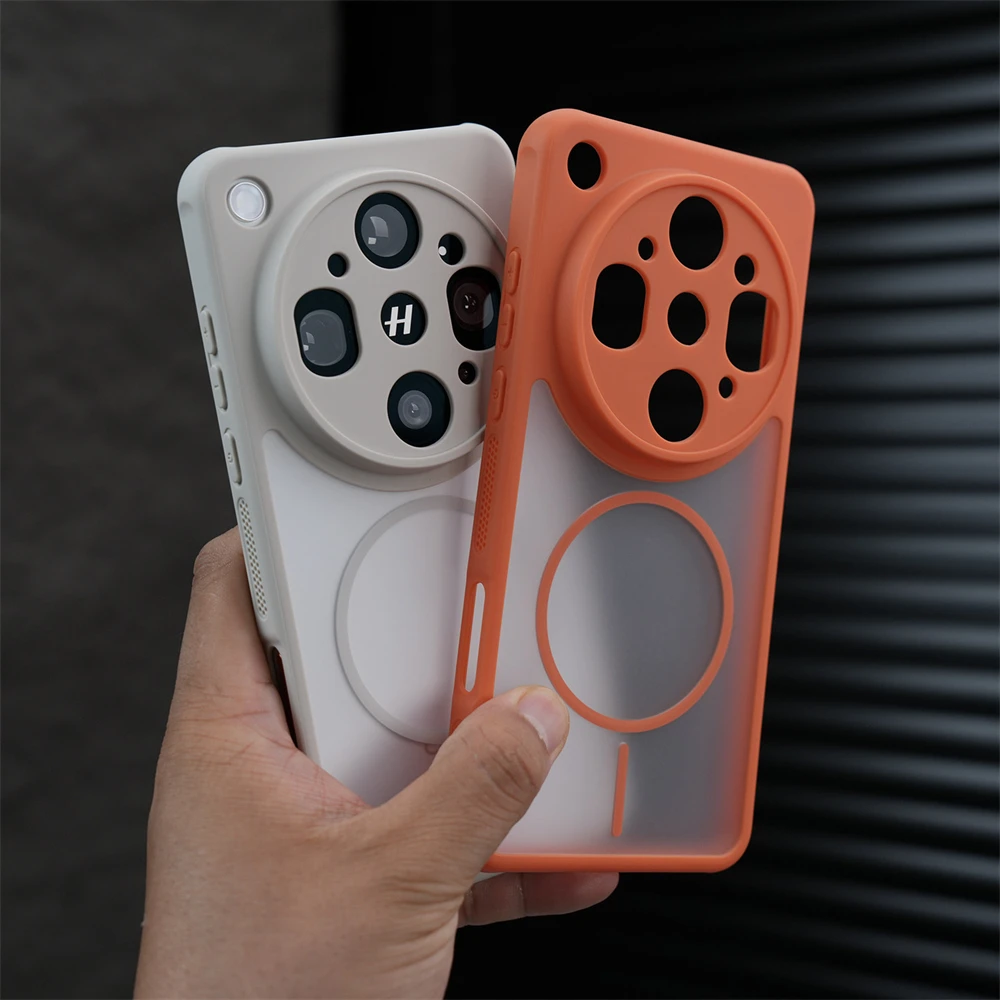 Funda protectora de lente translúcida mate para OPPO Find X9 Ultra X9S X8 Pro X8S+, cubierta transpirable con carga inalámbrica magnética