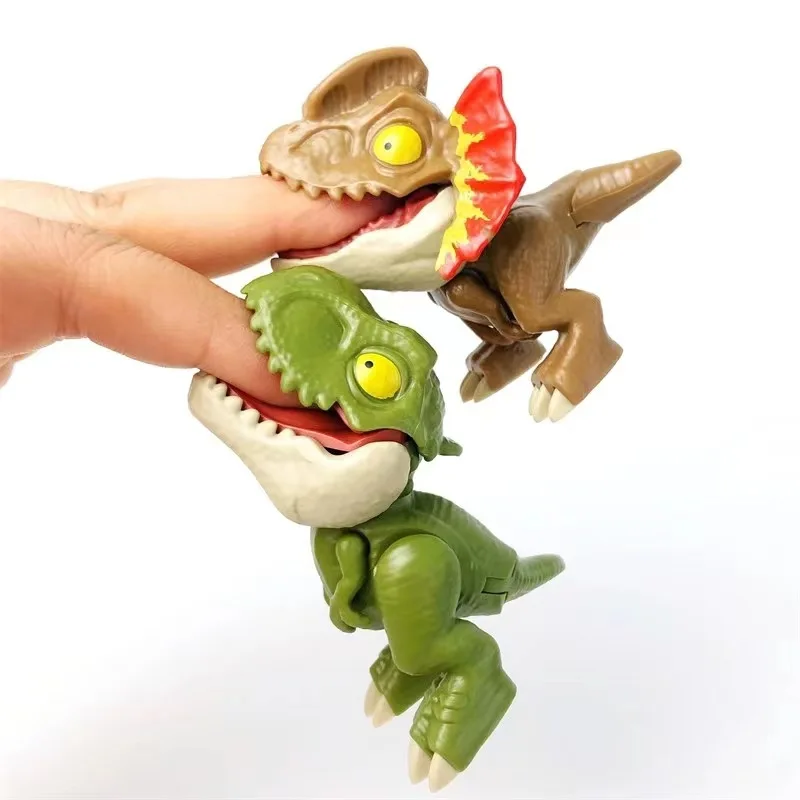 Dinosaurio Jurásico Triceratops tiranosaurio modelo juguetes para niños dinosaurios creativos para morder los dedos juguete interactivo regalo para niños