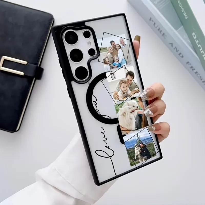 Para Samsung Galaxy S25 S26 S23 S22 Ultra Plus S26Ultra S24+ Funda Rígida Magnética Personalizada DIY para Teléfono