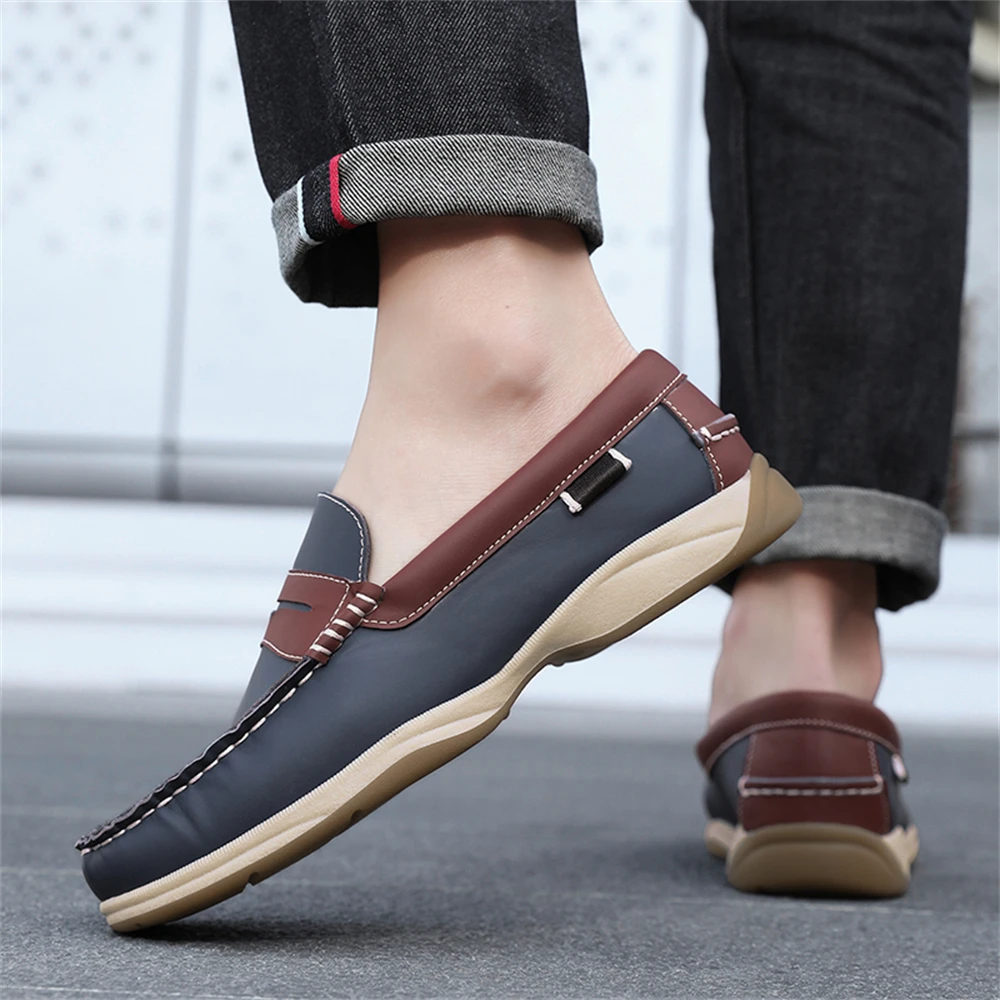 Mocasines casuales de negocios para hombres, zapatos para viajes de oficina y vacaciones, zapatos formales con suela de TPR elegantes y duraderos