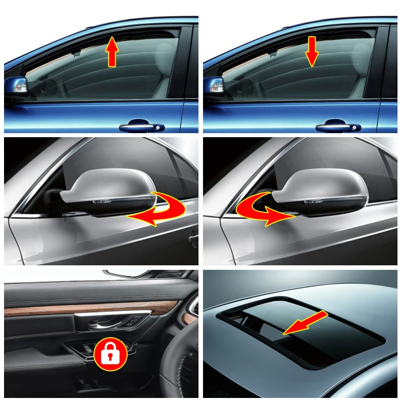 Accesorios para Honda CR-V 2017-2026: Módulo de Modificación de Ventanillas con Cierre Automático y Plegado de Espejos