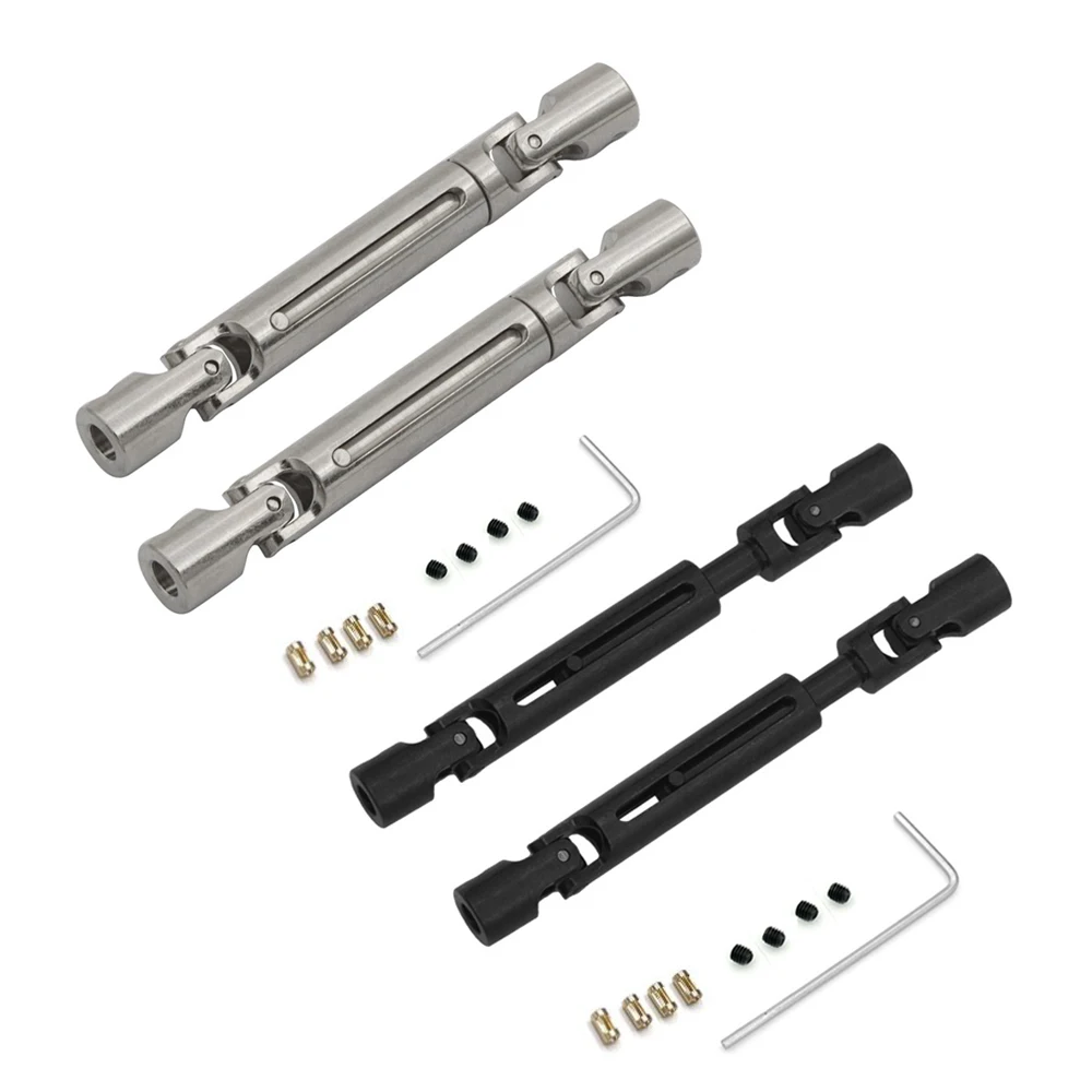 Eje de transmisión de acero MN82 LC79 MN78, eje de transmisión CVD con manguito de eje de 3Mm a 4Mm para MN-78 Cherokee MN 82 1/12 RC, actualización de Metal para coche