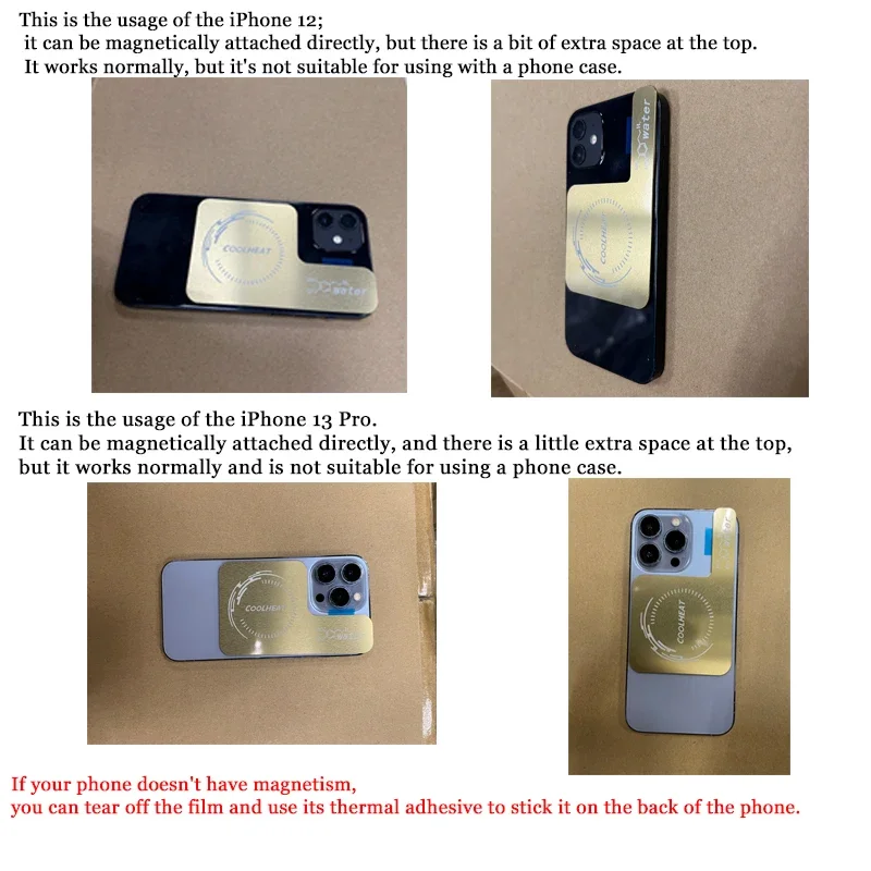 Placa de tubo de calor para enfriador de teléfono móvil, placa uniforme de disipación, aumenta el área de disipación de calor, hoja de aluminio con imán