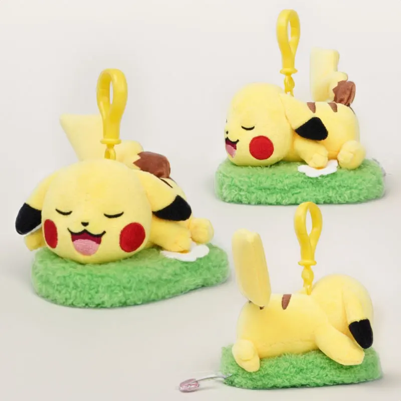 Pokemon Pikachu Mew Squirtle Charmander Kawaii juguete de peluche colgante bolso escolar mochila colgante llavero muñeca pequeña regalo de cumpleaños