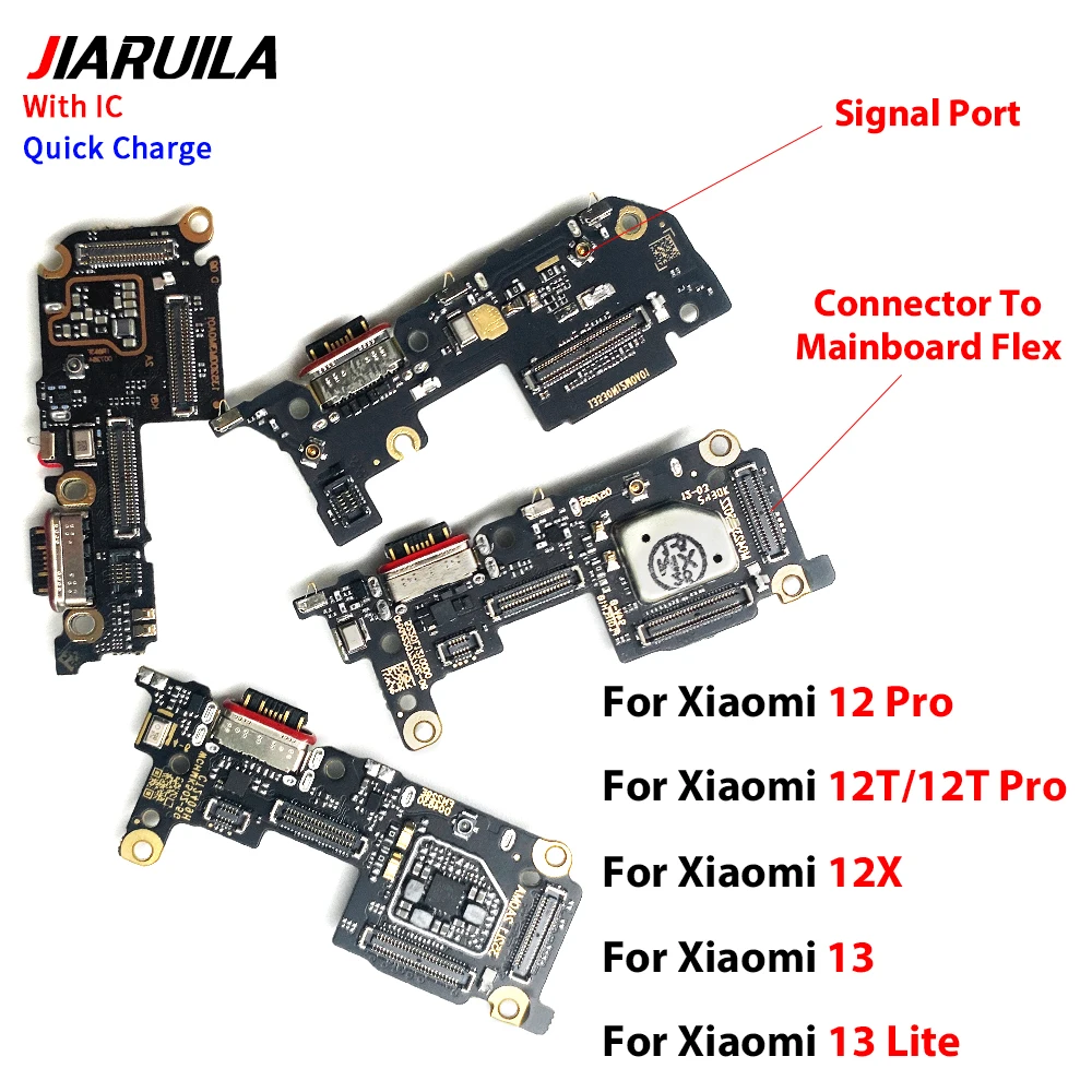 Para Xiaomi Mi 12 Lite 12S 12T 12X 13 Ultra 13T 14 Pro 14T 15 15T Conector de Carga USB, Placa de Carga, Cable Flexible