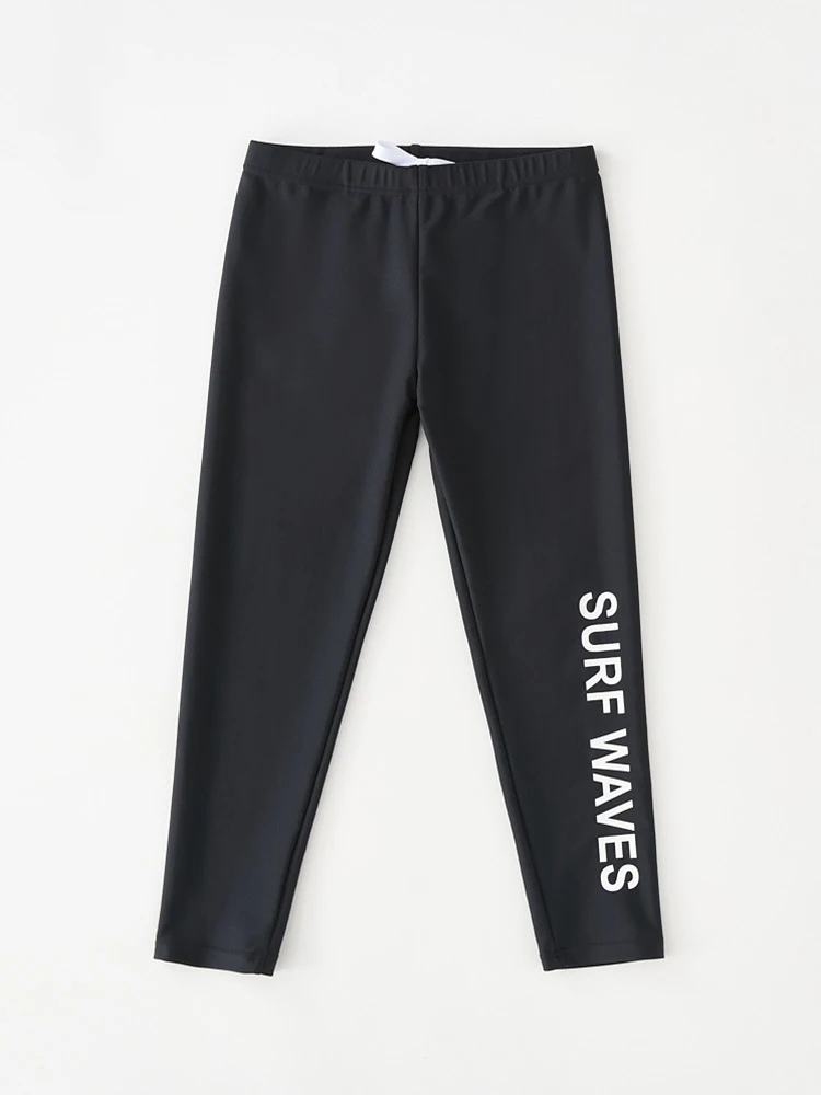 Pantalones de natación para niños, traje de baño para playa, protección solar UPF50, pantalones de Surf de cubierta completa, traje de baño para niños y niñas