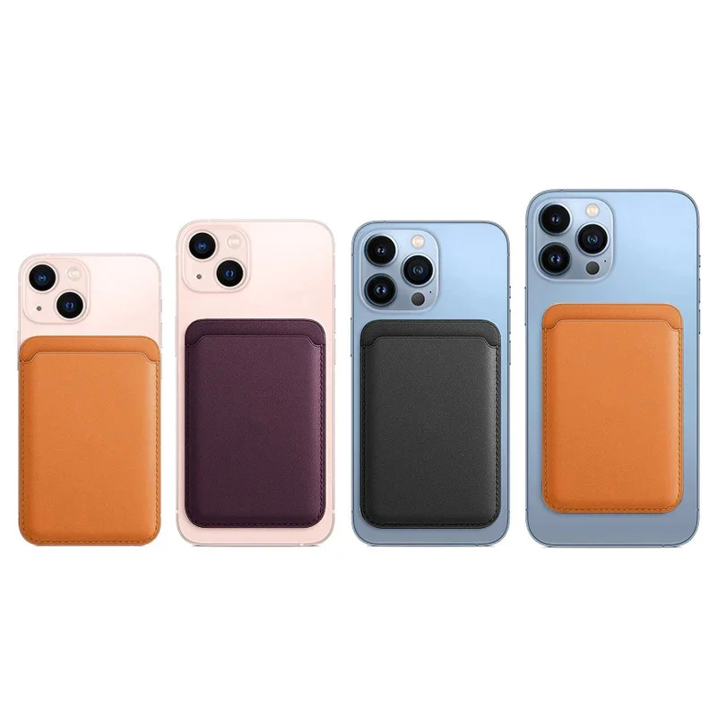 Funda de cuero con diseño 1:1, compatible con MagSafe, con tarjetero magnético para iPhone 18 Pro, 17, 16, 15 Pro Max y Samsung. Incluye caja y funda protectora.