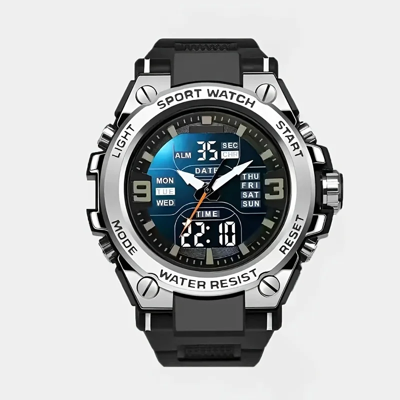 Reloj Deportivo Digital para Hombre con Alarma, Función de Cronometraje y Fecha, Caja de Aleación - Ideal para Actividades al Aire Libre