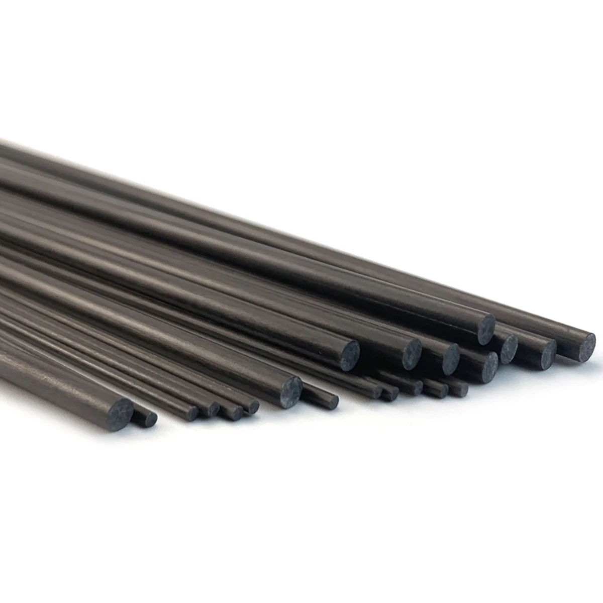 Varilla redonda de fibra de carbono, diámetro de 1MM, 2MM, 3MM, 4MM, 5MM, 6MM, 0,5 M, peso ligero de alta resistencia, accesorio compuesto DIY para avión RC