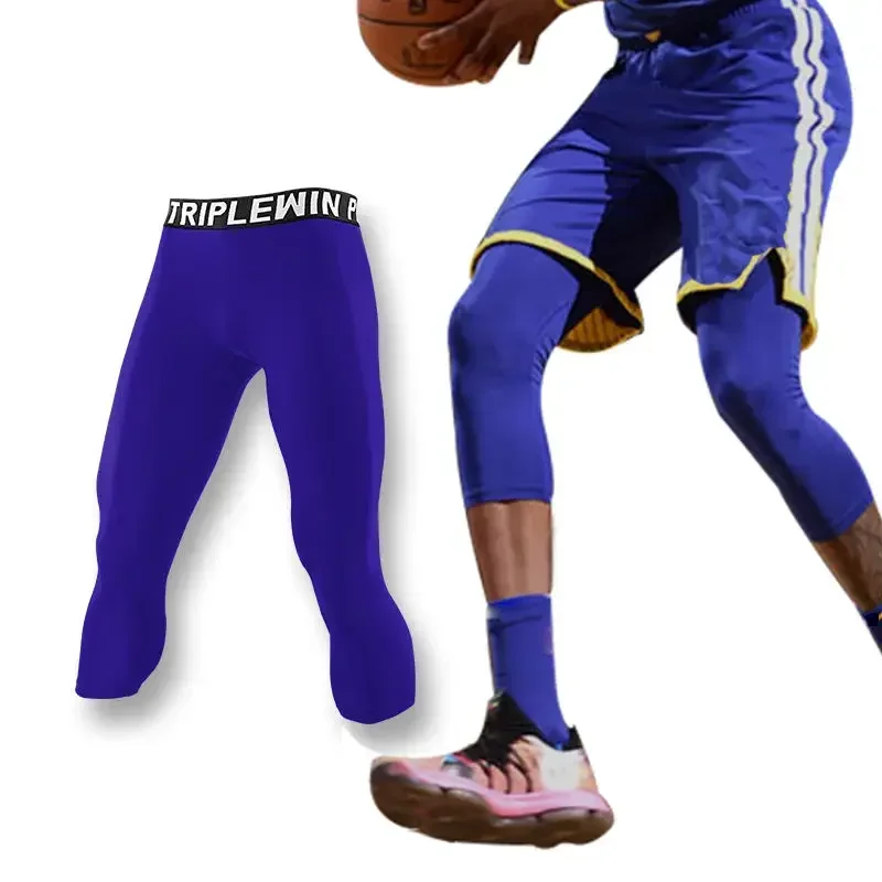 Mallas Capri de gimnasio para hombre y niño, pantalones cortos para correr, baloncesto, fútbol, Fitness, ejercicio, J12, 3/4