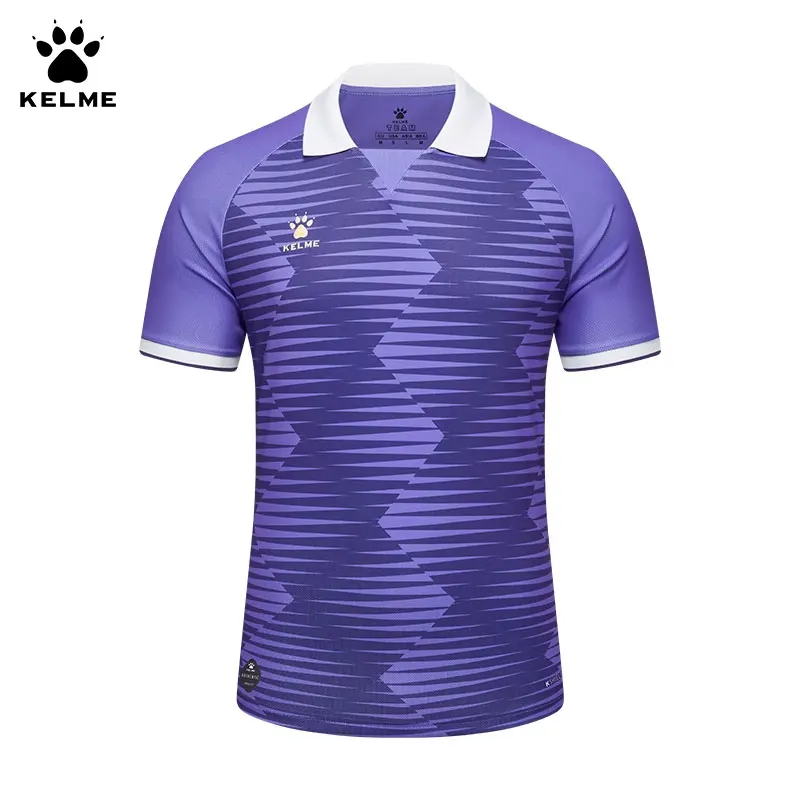 Camiseta de fútbol Kelme, deportes, ocio, correr, gimnasio, ejercicio, entrenamiento, camiseta de manga corta elástica de secado rápido, Polo para hombre
