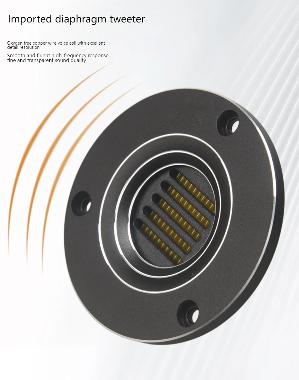 HIFIDIY LIVE HIFI Altavoz de agudos de 2.5 pulgadas con tecnología Air Motion, 8 ohmios, 30W, tipo cinturón, AMT-65C, altavoz de agudos de alta potencia